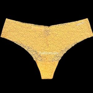 Victoria’s Secret Pink Floral Lace Thong Panty tangerine XXL